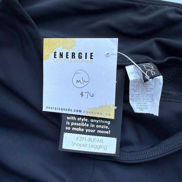 NWT Onzie Shaper Leggings Black Mesh Panel Size M/L - Picture 5 of 9